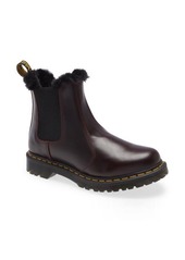 Dr. Martens Leona Faux Fur Lined Chelsea Boot in Oxlblood Atlas Leather at Nordstrom