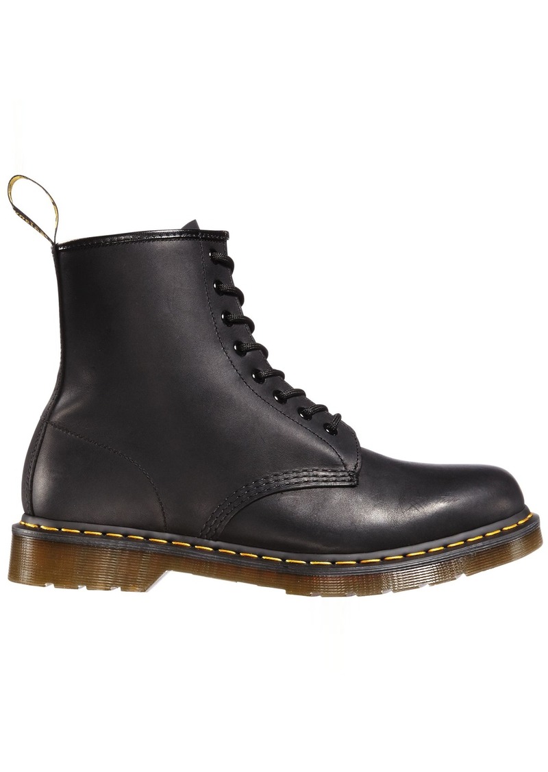 Dr. Martens Men's 1460 Greasy Leather Lace Up Boots, Size 8, Black