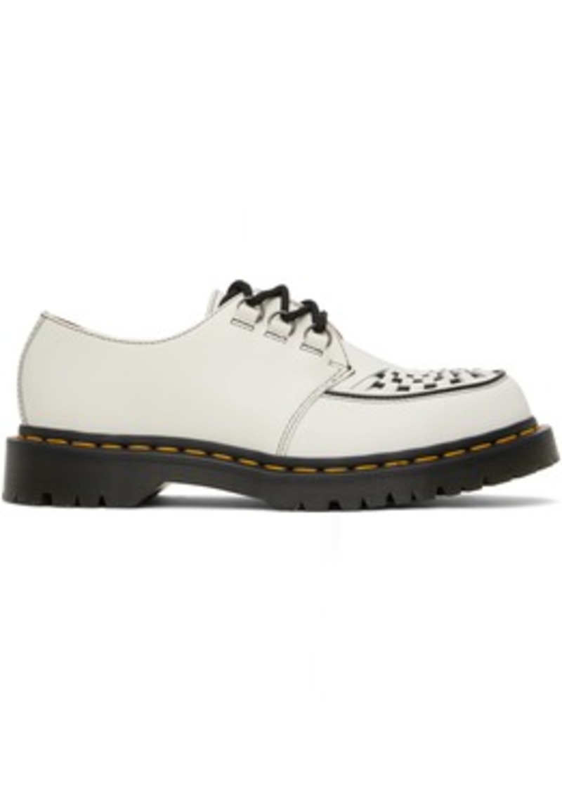 Dr. Martens White Ramsey Smooth Leather Oxfords