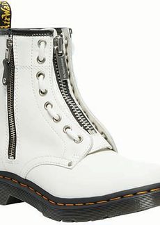 Dr. Martens Women's 1460 Double Zip Leather Boots, Size 6, White