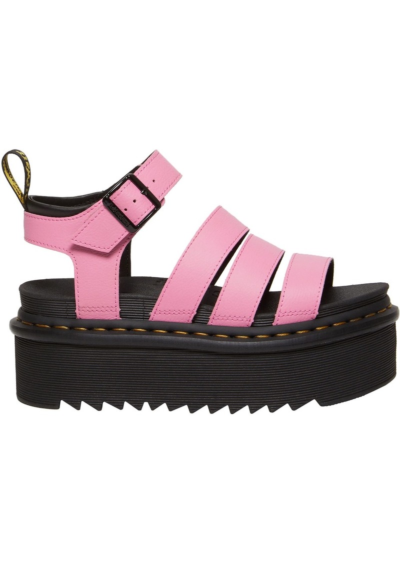 Dr. Martens Women's Blaire Quad Athena Leather Platform Sandals, Size 7, Pink