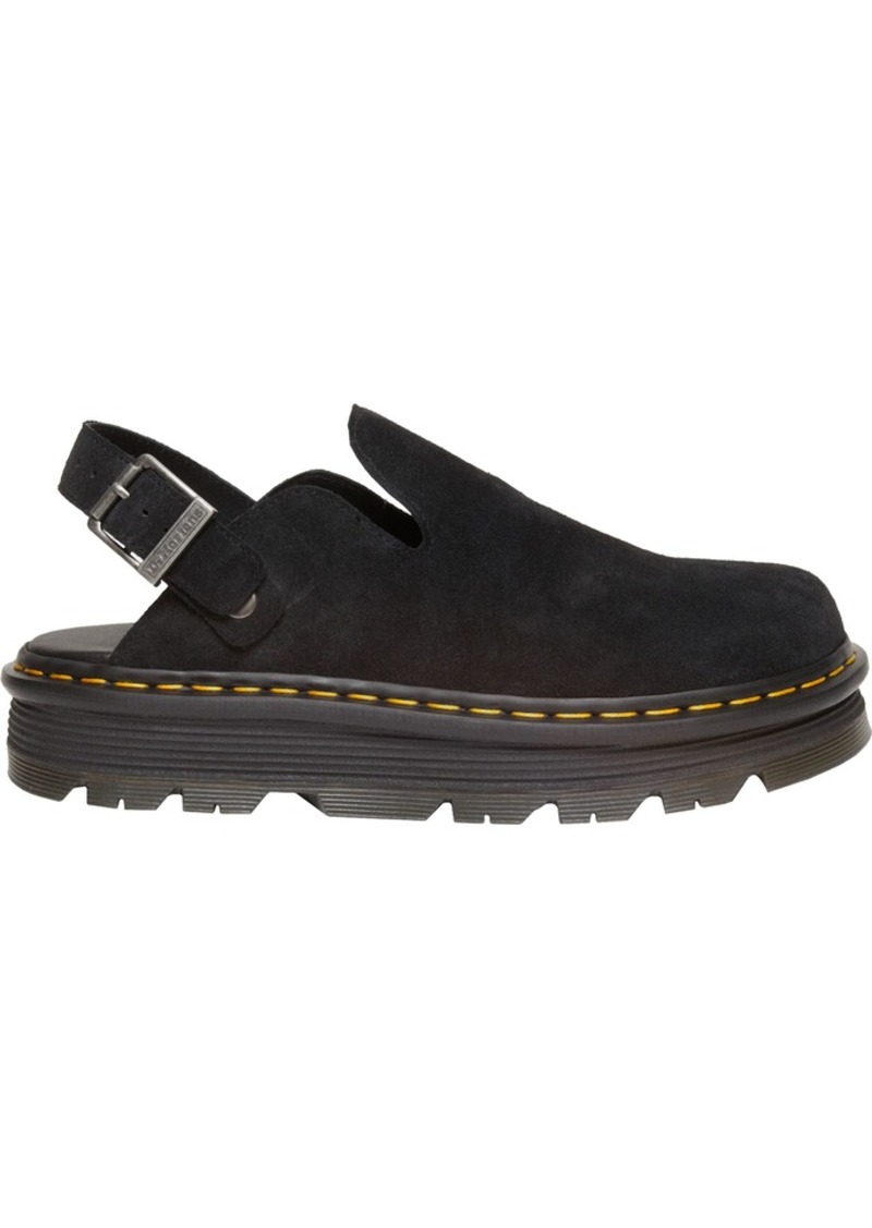 Dr. Martens Women's Zebzag Suede Slingback Platform Mules, Size 7, Black