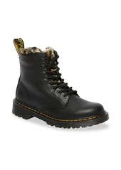 Dr. Martens Little Girl's & Girl's Romario Leopard Interior Leather Combat Boots