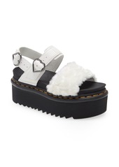 Dr. Martens Voss Quad Fluffy Faux Fur Platform Sandal