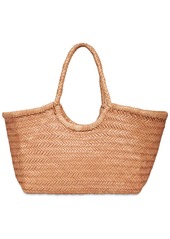 Dragon Big Nantucket Woven Leather Basket Bag