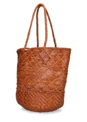 Dragon Corso Weave Leather Bucket Bag