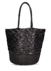 Dragon Corso Weave Leather Bucket Bag