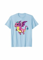 Cute Purple Dragon for Girls Kids T-Shirt