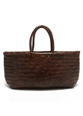 Dragon Diffusion - Triple Jump Large Woven-leather Basket Bag - Womens - Dark Brown