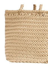 Dragon Grace Small Woven Leather Basket Bag