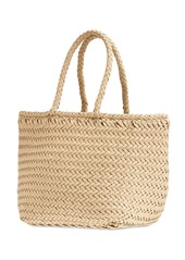 Dragon Grace Small Woven Leather Basket Bag