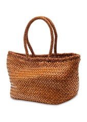 Dragon Grace Small Woven Leather Basket Bag