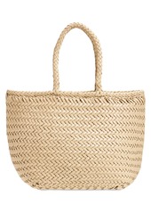 Dragon Grace Small Woven Leather Basket Bag