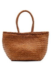 Dragon Grace Small Woven Leather Basket Bag