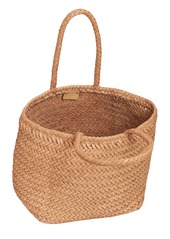 Dragon Grace Small Woven Leather Basket Bag