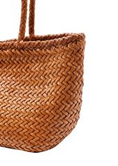 Dragon Grace Small Woven Leather Basket Bag