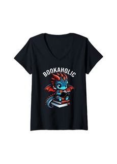 Dragon Womens Bookaholic V-Neck T-Shirt