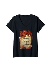 Womens Dragon - Assuming I'm Just An Old Lady Was Your First V-Neck T-Shirt