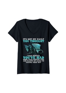 Womens Dragon Shirt It's Not My Fault You Thought I Was Normal V-Neck T-Shirt