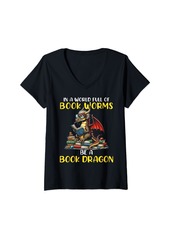 Womens Dragon Tshirt Chinese Mythical Creature Japanese V-Neck T-Shirt