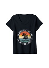 Womens Dragons Are Awesome I'm Awesome I Must Be Dragon Lover Kids V-Neck T-Shirt