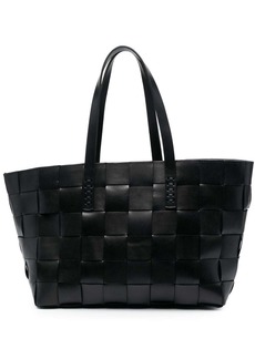 Dragon woven leather tote bag