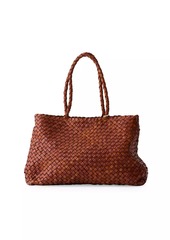 Dragon Woven Leather Tote Bag