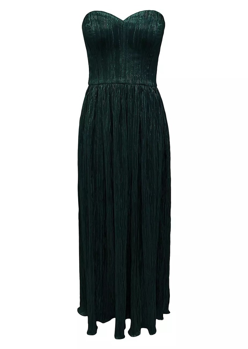 Dress the Population Audrina Plissé Strapless Gown