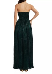 Dress the Population Audrina Plissé Strapless Gown