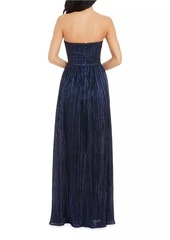 Dress the Population Audrina Strapless Fit-And-Flare Gown