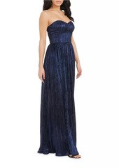 Dress the Population Audrina Strapless Fit-And-Flare Gown