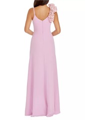 Dress the Population Camelia Ruched Maxi Wrap Dress