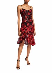 Dress the Population Cantrelle Sweetheart Floral Embroidered Slip Dress