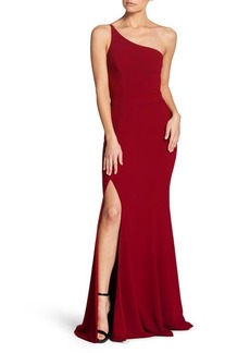 Dress the Population Amy One-Shoulder Crepe Gown