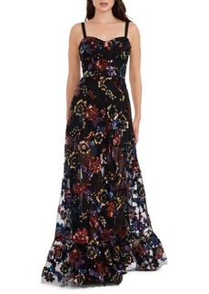 Dress the Population Anabel Sequin Floral Gown