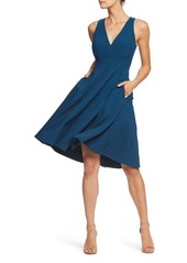 Dress the Population Catalina Fit & Flare Cocktail Dress in Peacock Blue at Nordstrom