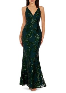 Dress the Population Sharon Embellished Lace Evening Gown