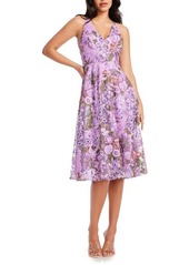 Dress the Population Elisa Floral Sequin Embroidered Cocktail Dress