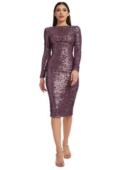 Dress the Population Emery Sequin Dress - Dark Pine Multi