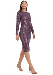 Dress the Population Emery Sequin Dress - Dark Pine Multi