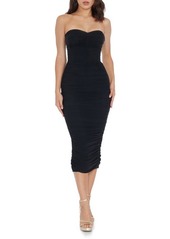 Dress the Population Heather Center Ruched Strapless Body-Con Dress