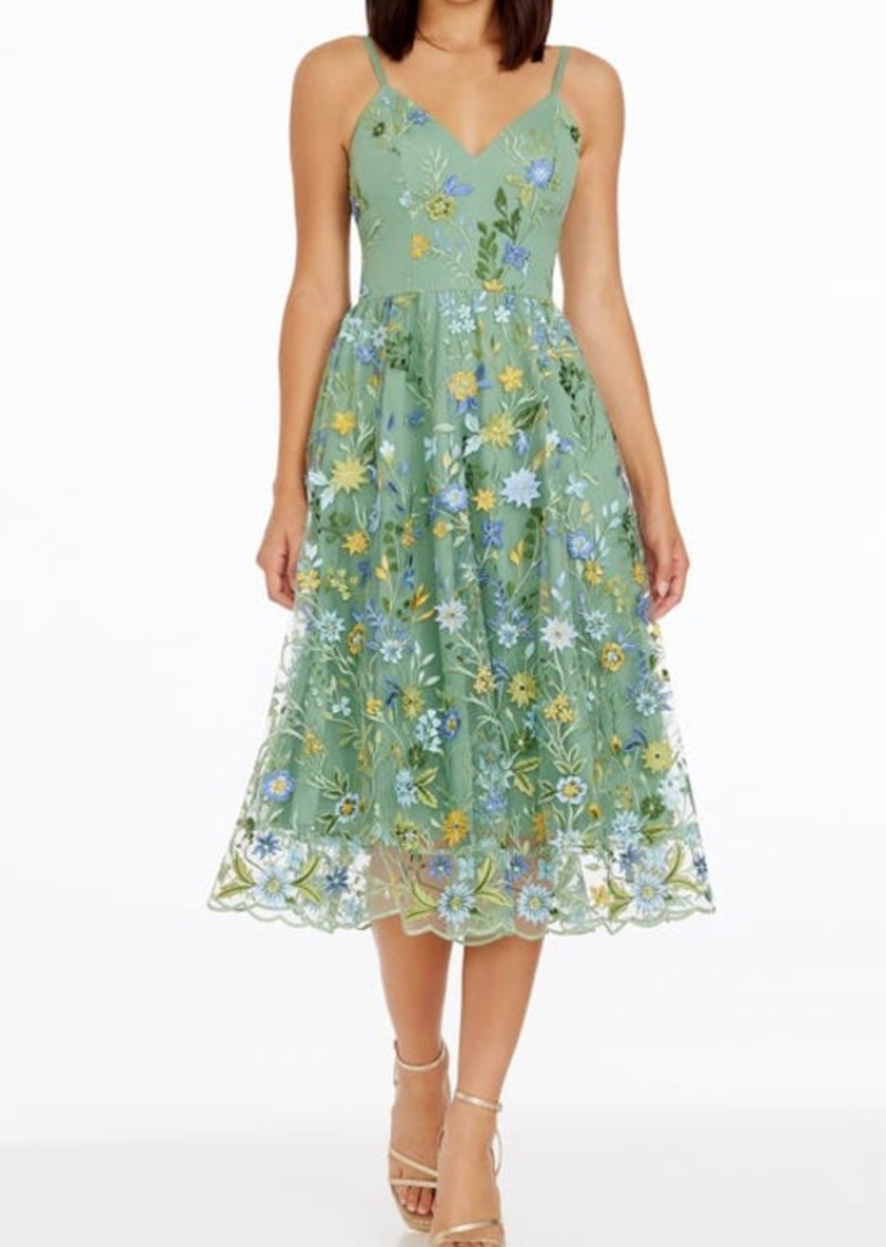 Dress the Population Maren Floral Embroidery Cocktail Dress