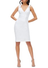 Dress the Population Mary Sequin Body-Con Cocktail Dress in White Multi at Nordstrom