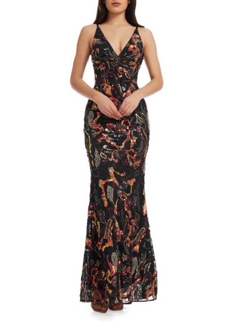 Dress the Population Sharon Embellished Sleeveless Gown