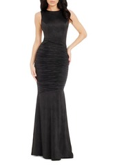 Dress the Population Violetta Ruched Sleeveless Gown