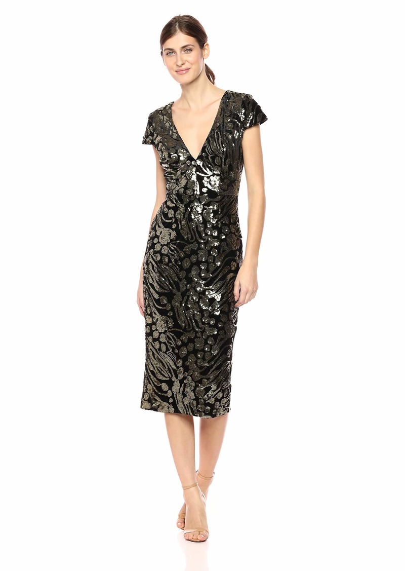 dress the population sequin sheath dress