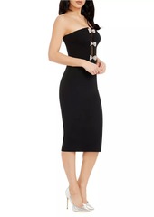 Dress the Population Erica Crystal-Embellished Strapless Body-Con Midi-Dress