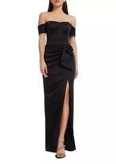 Dress the Population Gabrielle Stretch Satin Gown