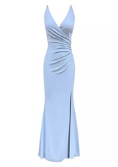 Dress the Population Jordan Sleeveless Ruched Gown