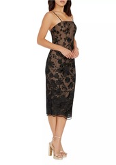 Dress the Population Josselyn Embroidered Floral Sheath Dress